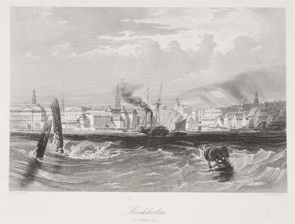 Stockholm, Payne, oceloryt, 1850