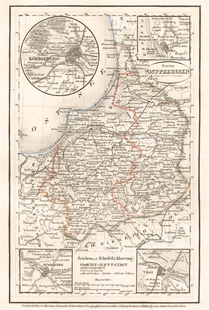 Ostpreussen, Meyer, kolor. oceloryt 1848
