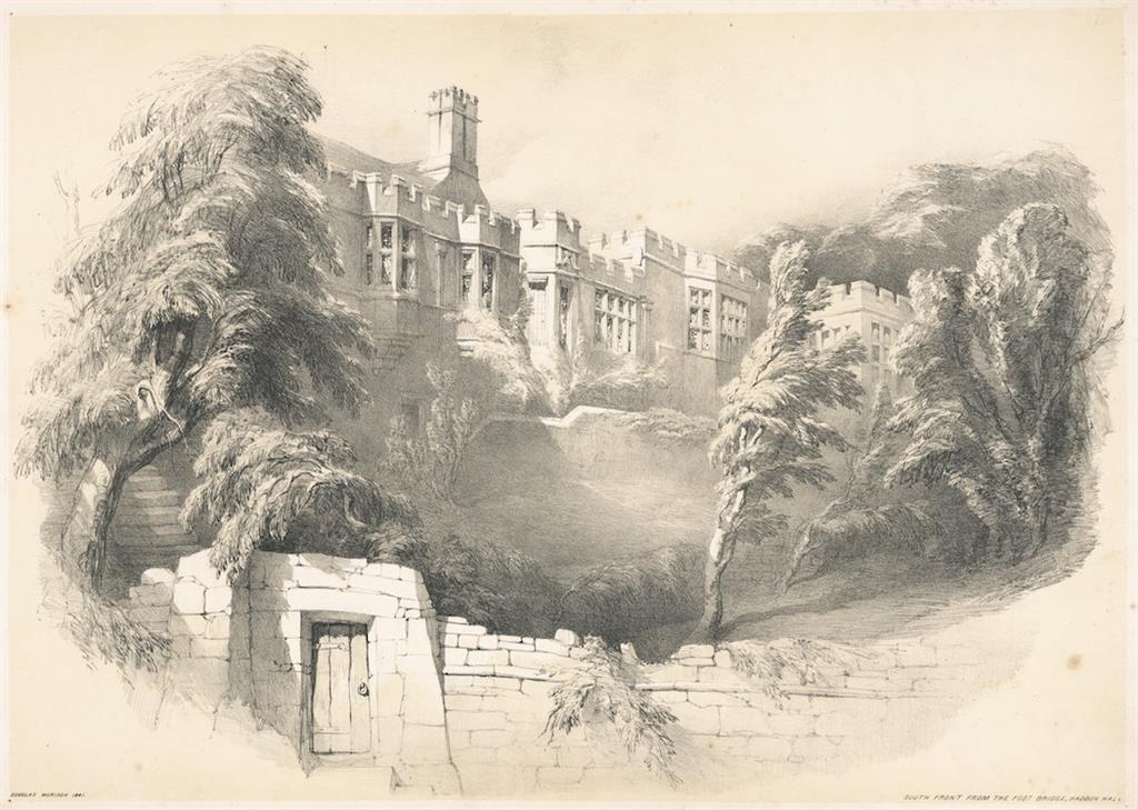 Maddon Hall,litografie, 1842