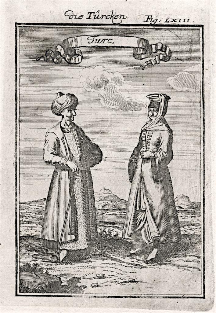Turecko Turci, Mallet, mědiryt, 1719