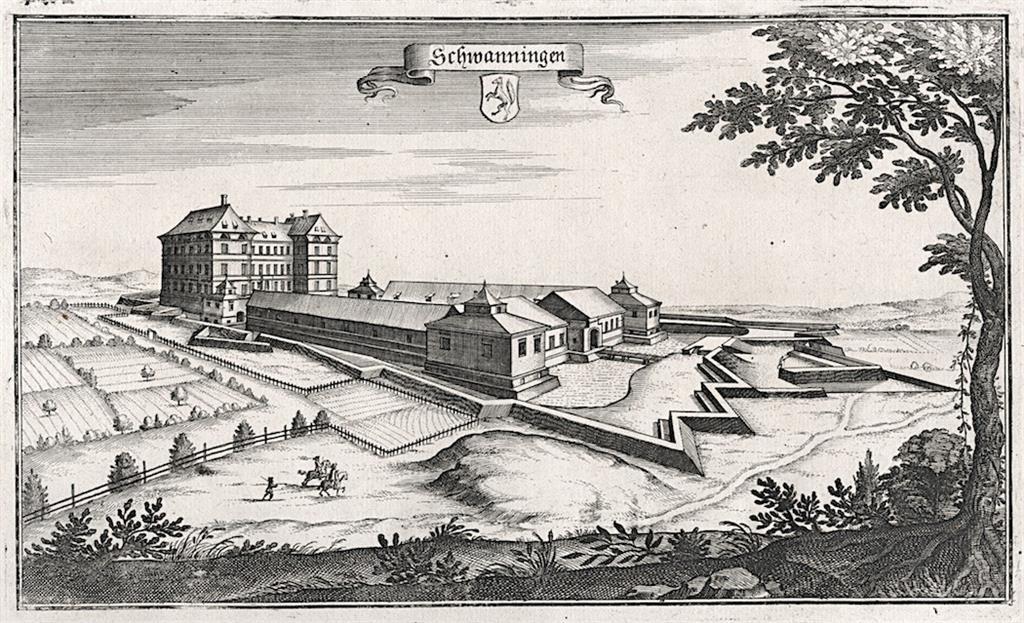 Schwanningen, Merian, mědiryt, 1648