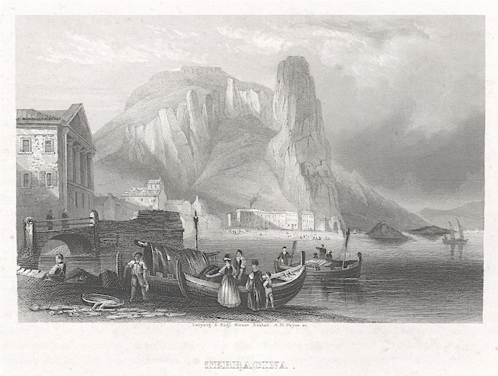 Terracina, Payn, oceloryt, (1840)