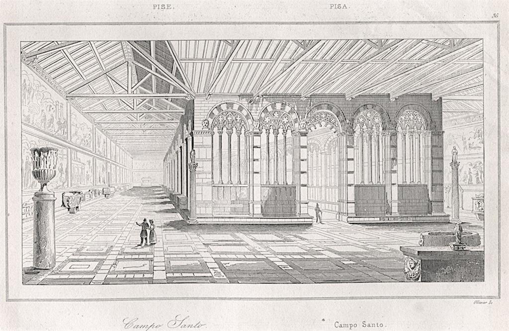 Pisa Campo Santo, Le Bas, oceloryt 1840