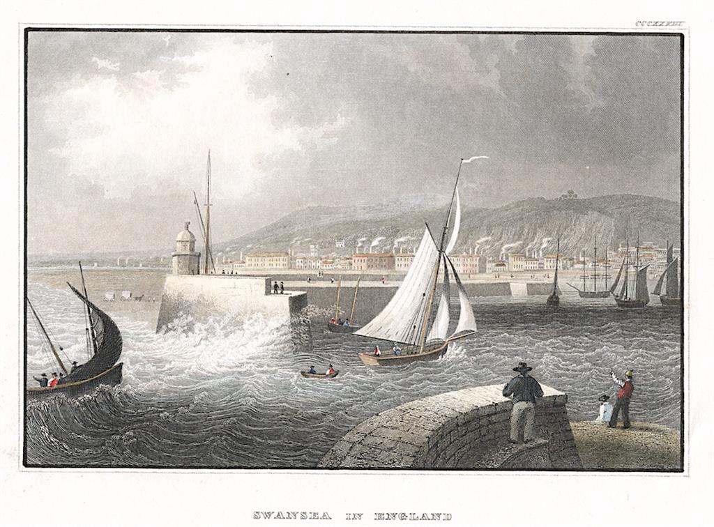 Swansea, Meyer, kolor. oceloryt, 1850