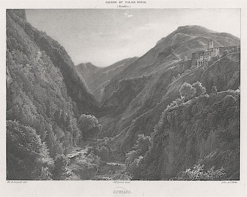 Subiaco, Motte, litografie, (1840)