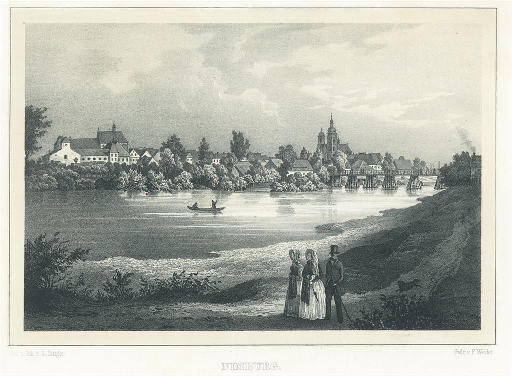 Nymburk, Semmler, litografie, 1845