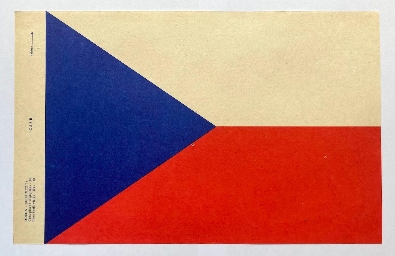 Leták - Vlajka Československo, ca 30x19cm