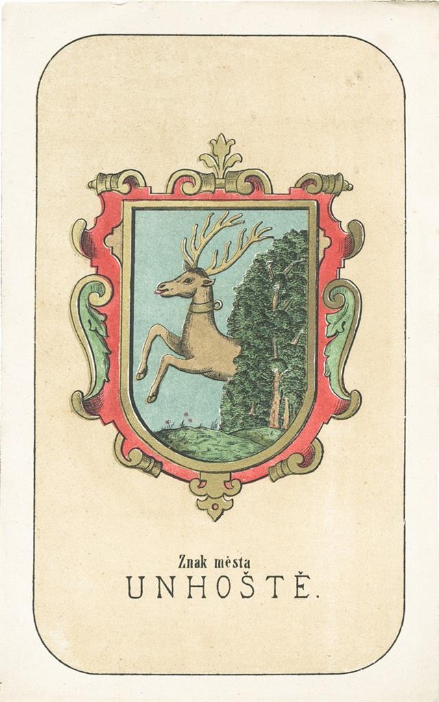 Unhošť, chromolitografie, 1880