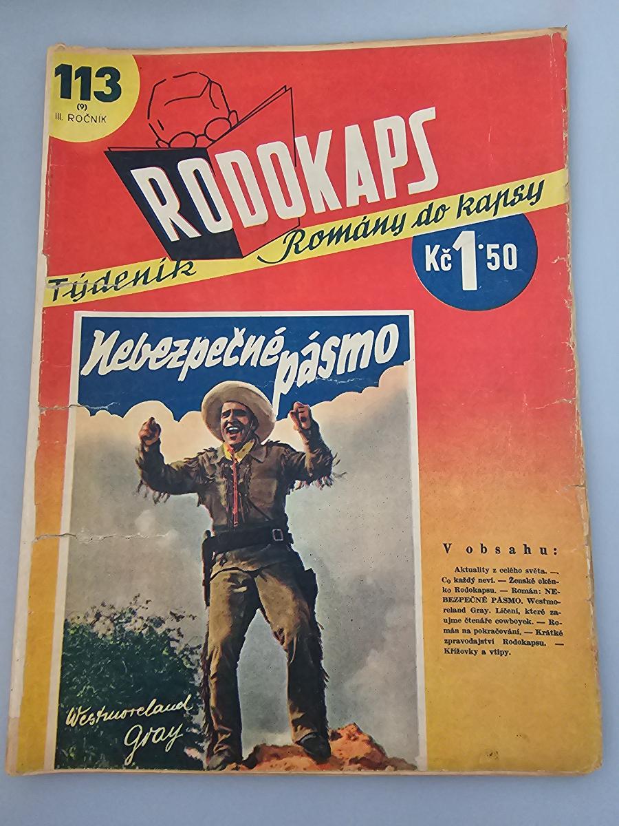 1937Nebezpečné pásmoRODOKAPS č.113Ročník III.rok vydání 1937