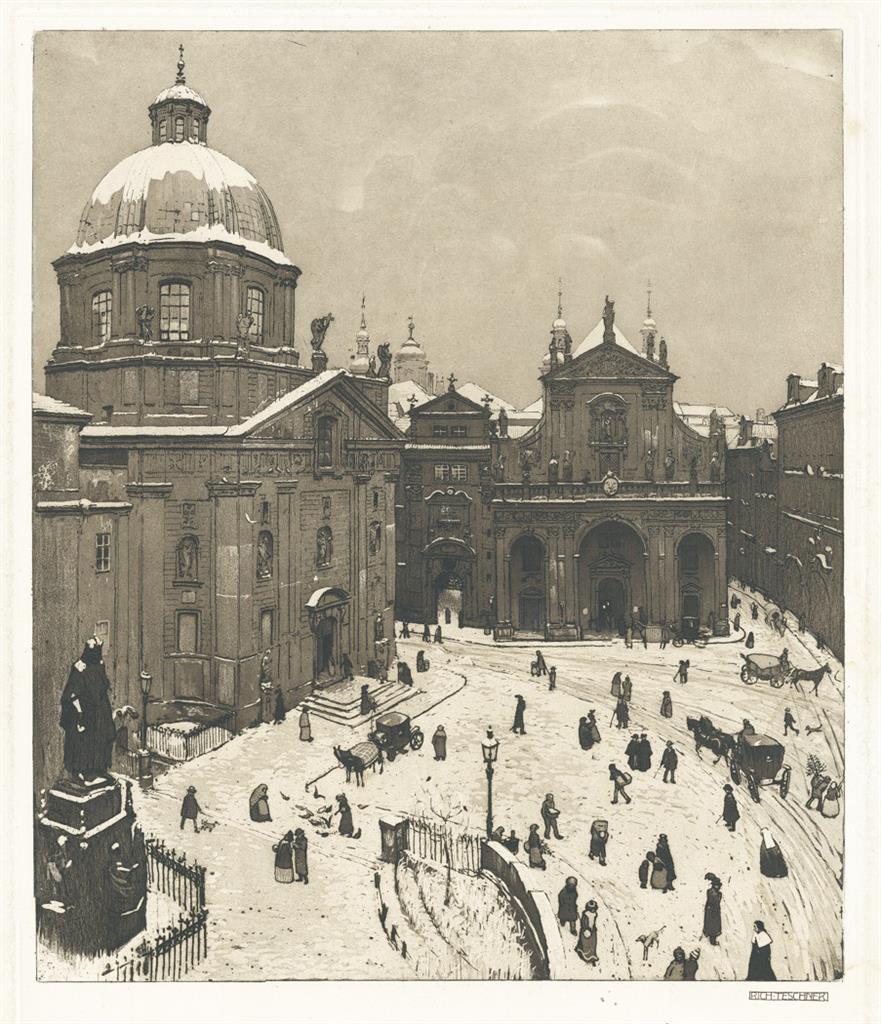 Praha Křížovnické, Teschner R., lept, 1908