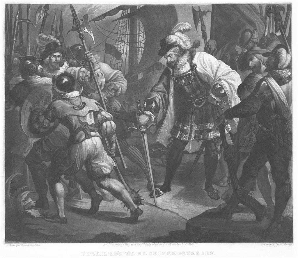 Pizzaro, Wittmann, litografie, (1840)