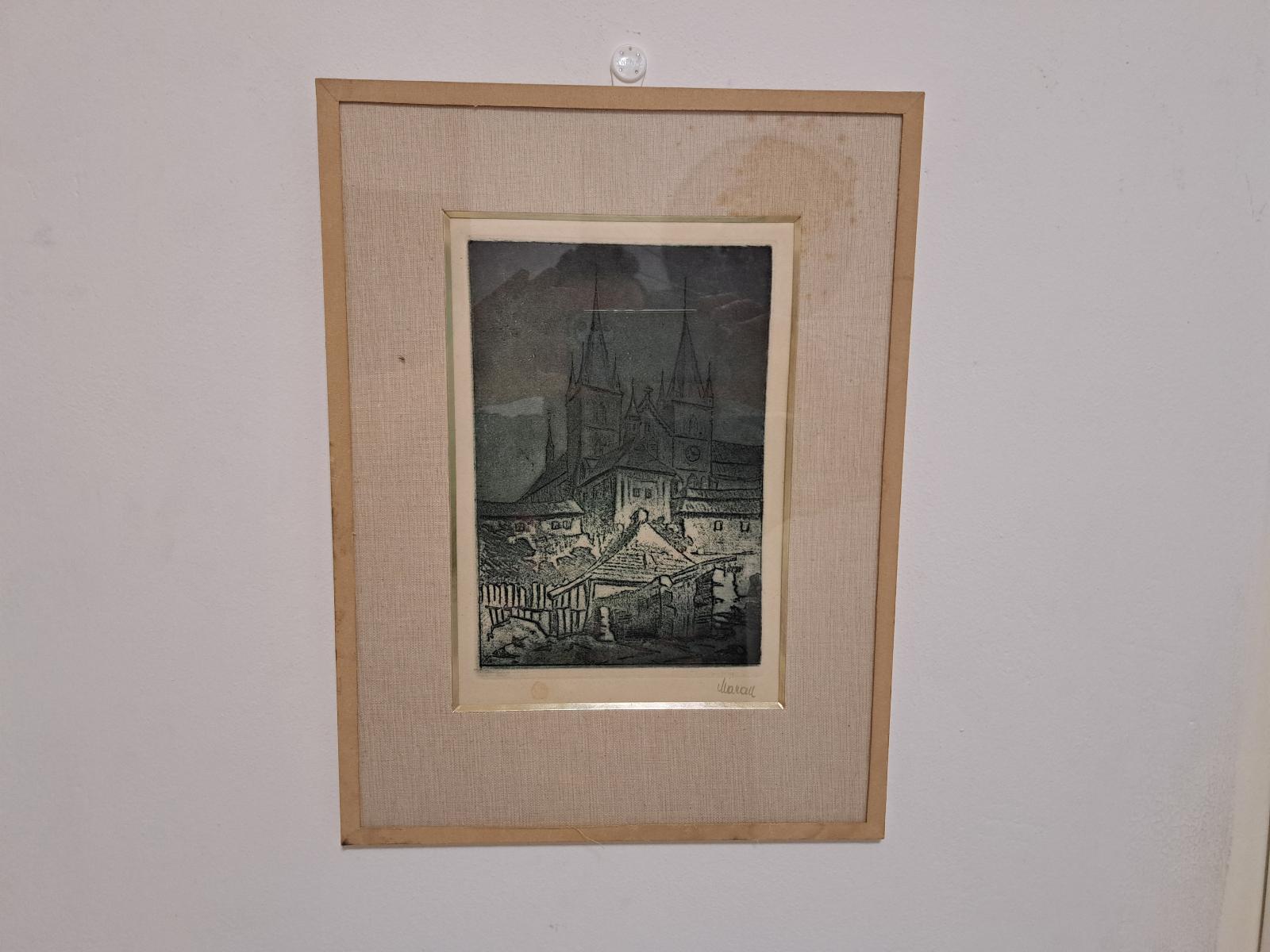 obraz litografie Maran,Emauzy
