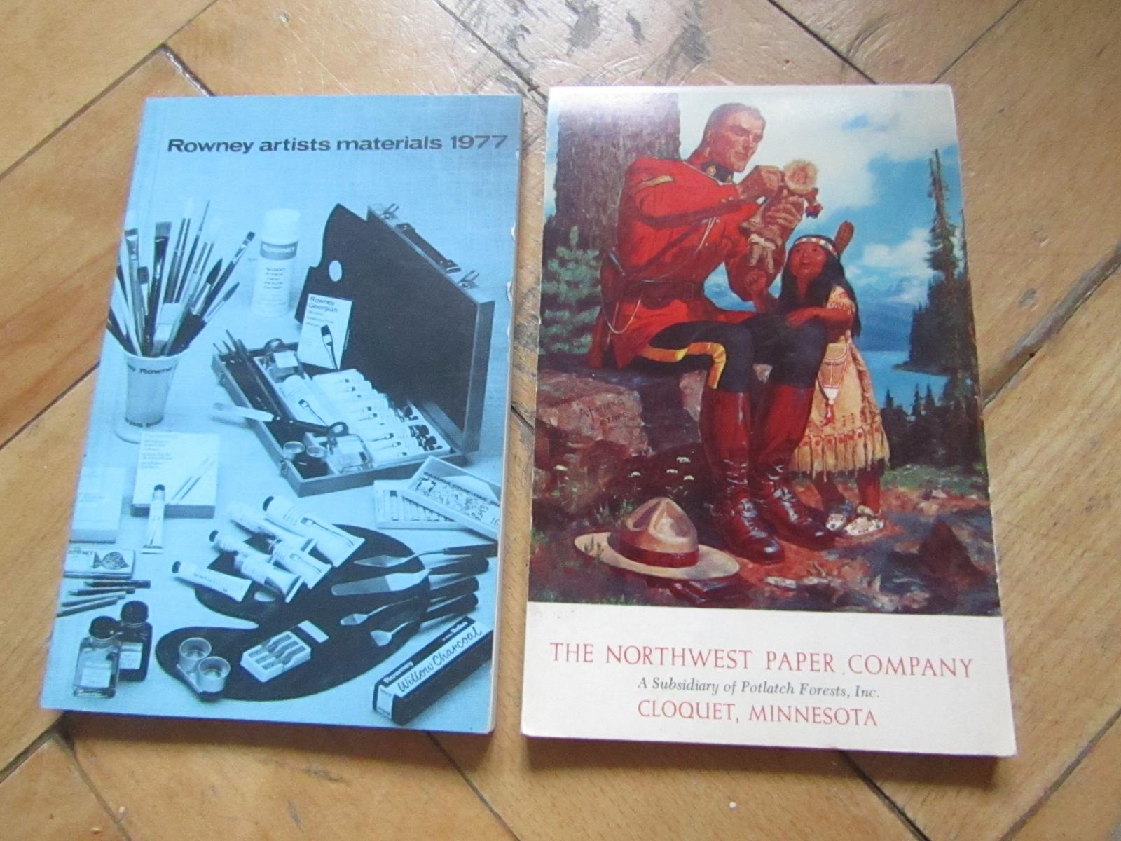 Artists material 1977 a bloček barevných papírů