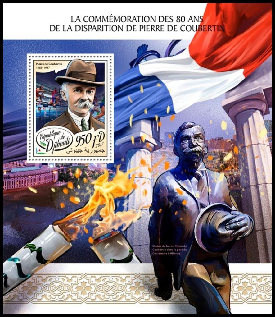 Džibutsko 2017 Pierre de Coubertin Mi# Block 882 Kat 10€ R186