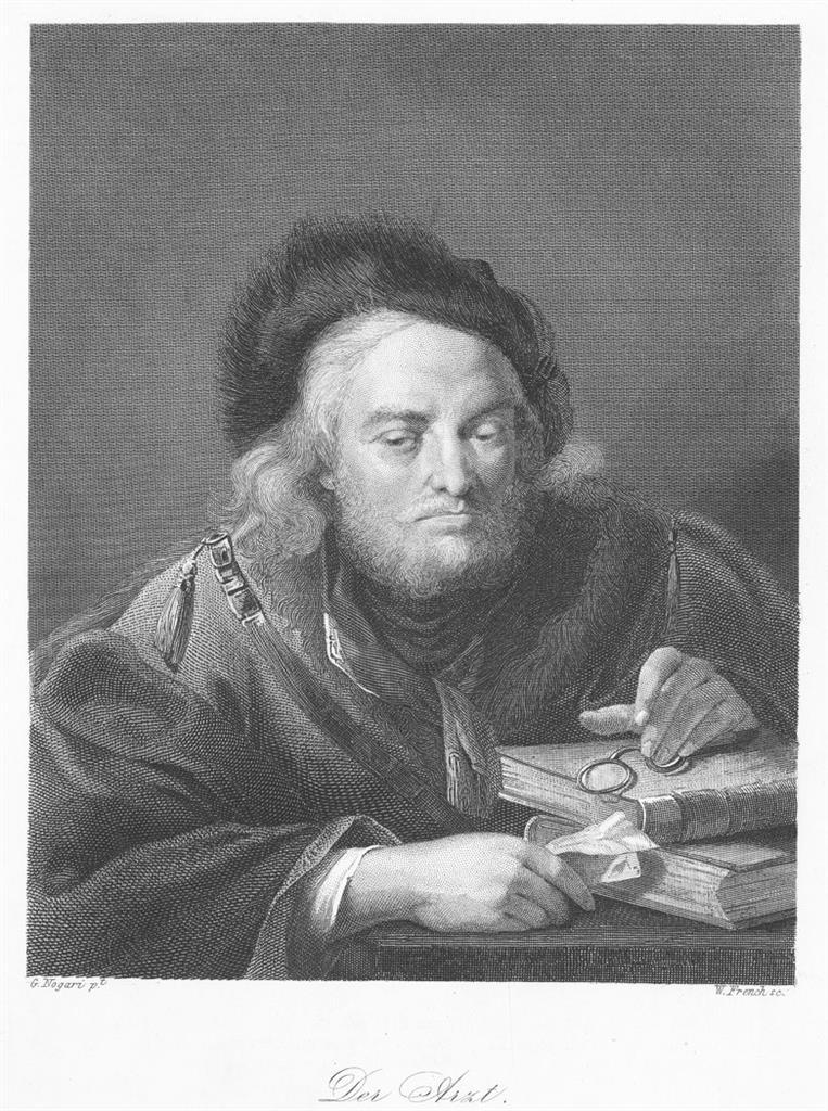 Lékař, oceloryt, (1870)