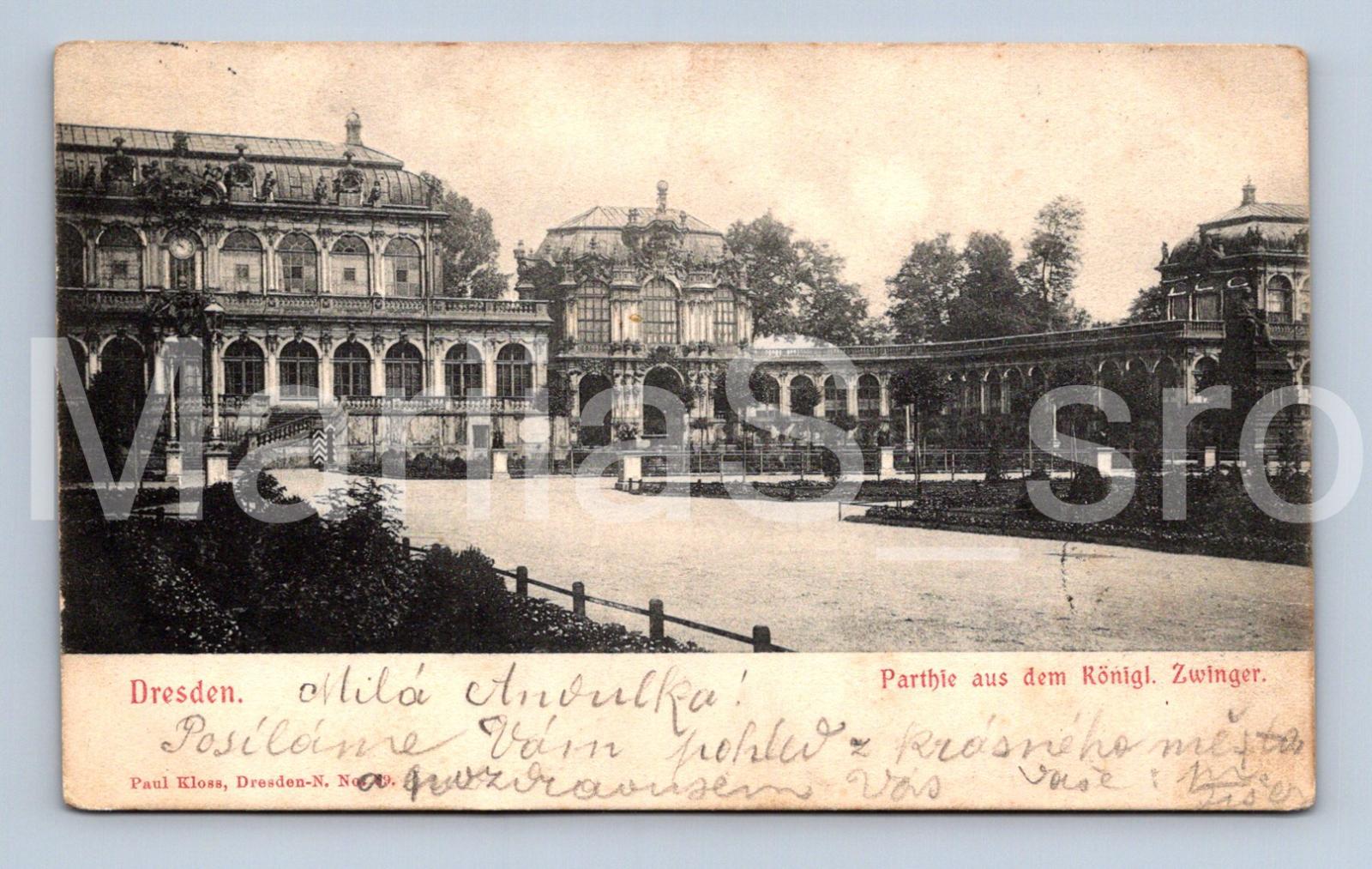Pohlednice DRESDEN - dlouhá adresa (ST22030)
