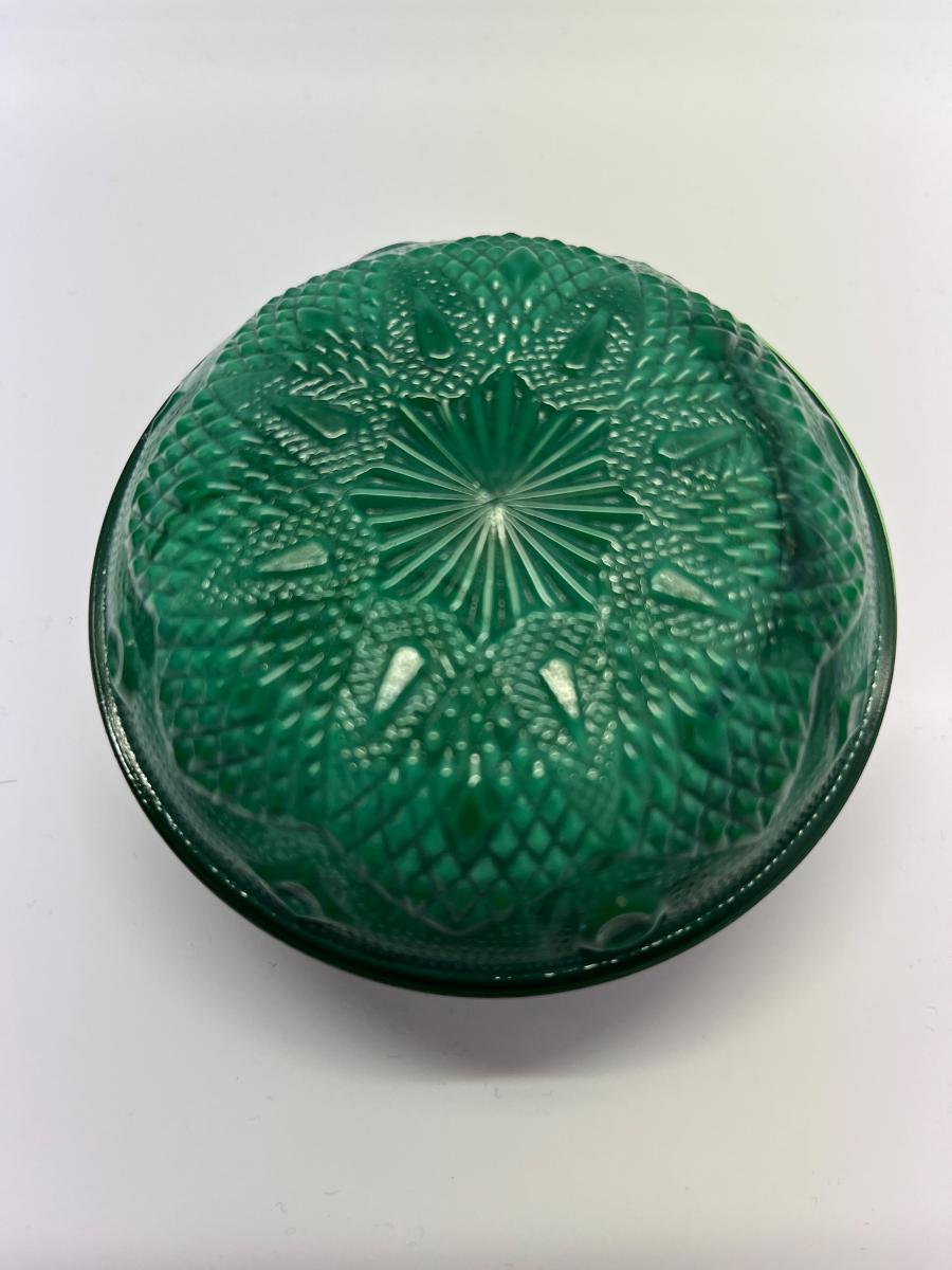 Malachitové sklo - Doza - šperkovnice - Jade sklo