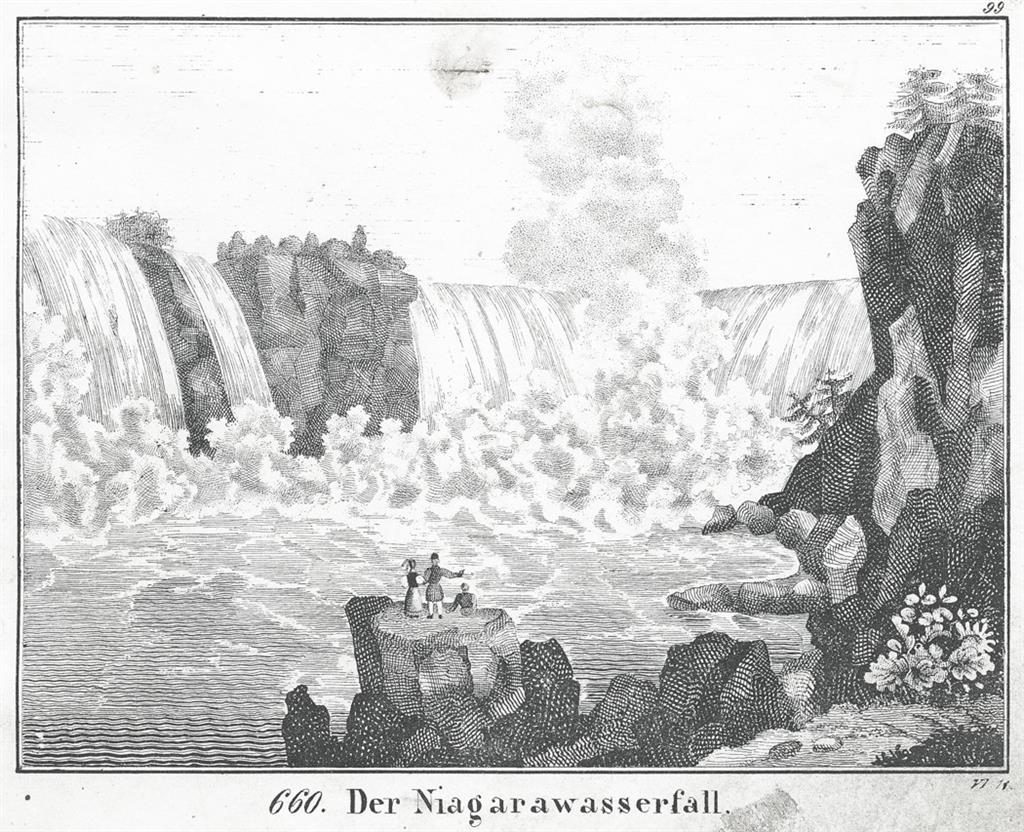 Niagara, Neue, litografie, 1837