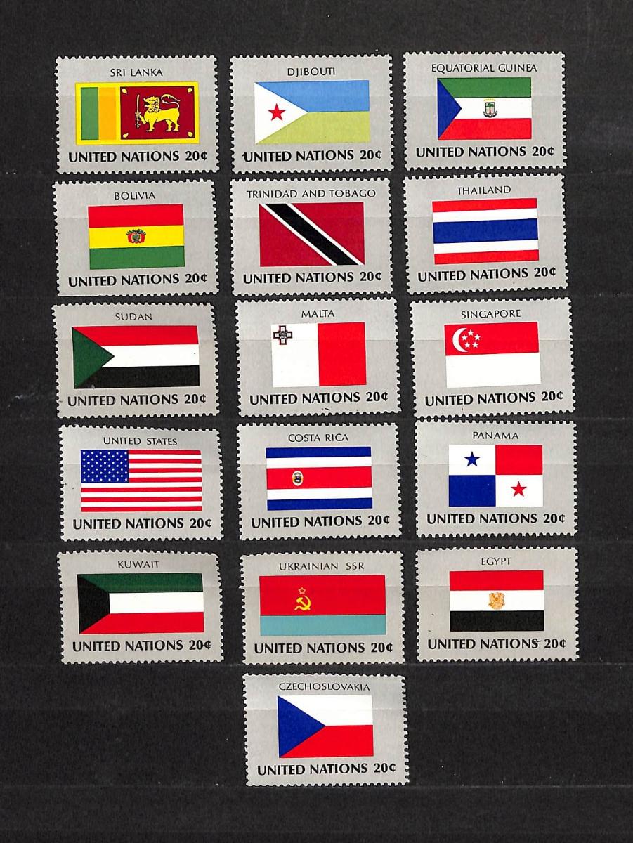 {A5/62 } - UNO - SPOJENE NARODY ** - VLAJKY