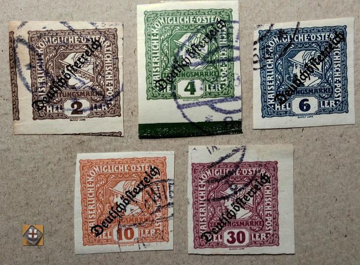 1919 Rakousko Mi.247-251 /o
