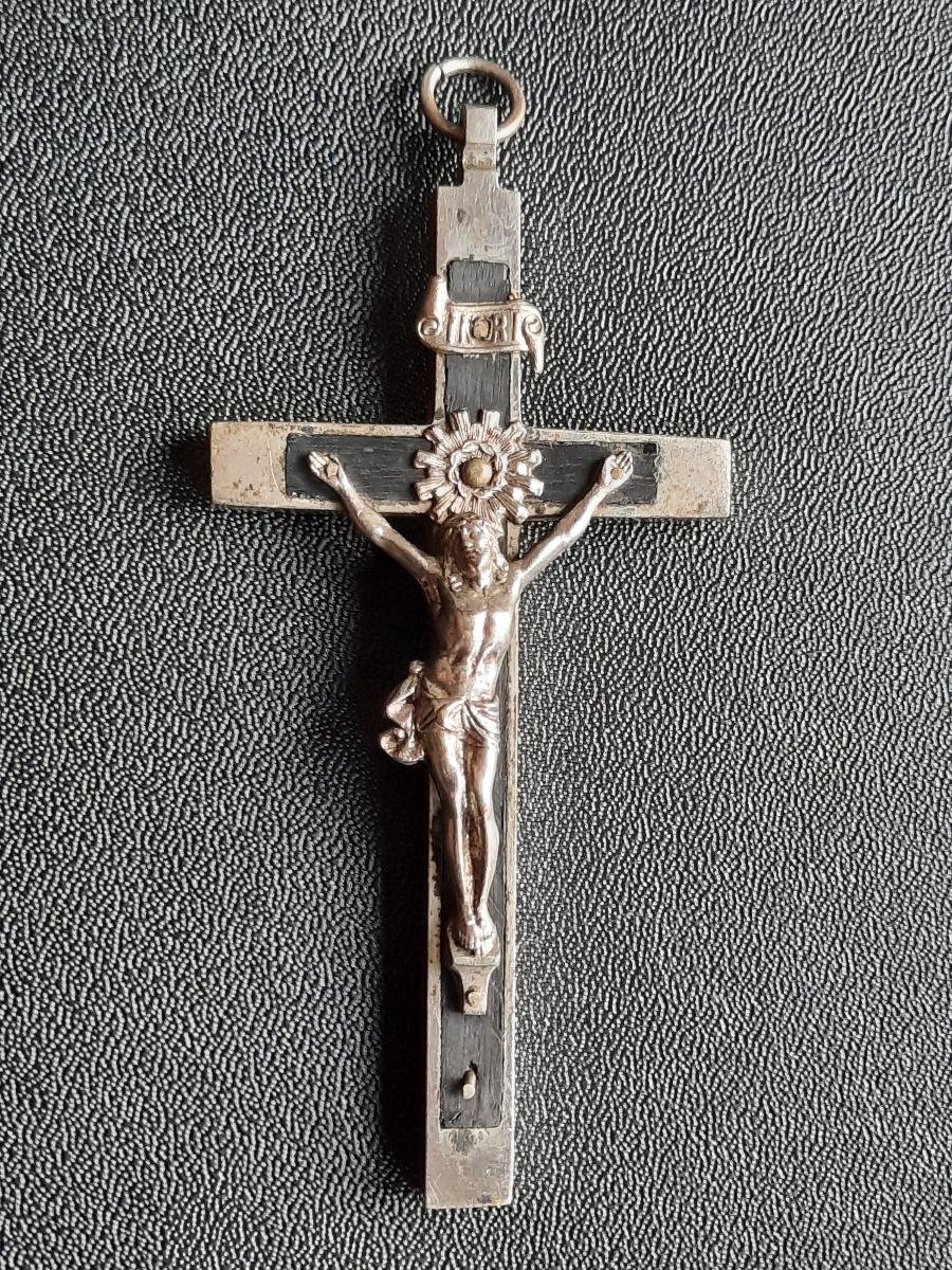 Vintage Německý křesťanský kříž Krucifix