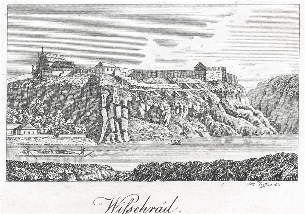 Praha Vyšehrad, Gerle, mědiryt, 1823