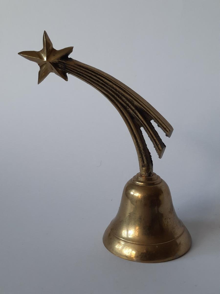 Vintage bronzový zvonek 13 cm
