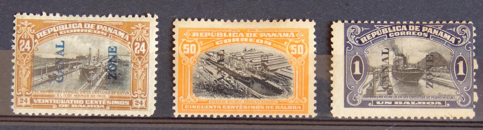 Panama/Canal zone, 1915, doprava, přetisk, *