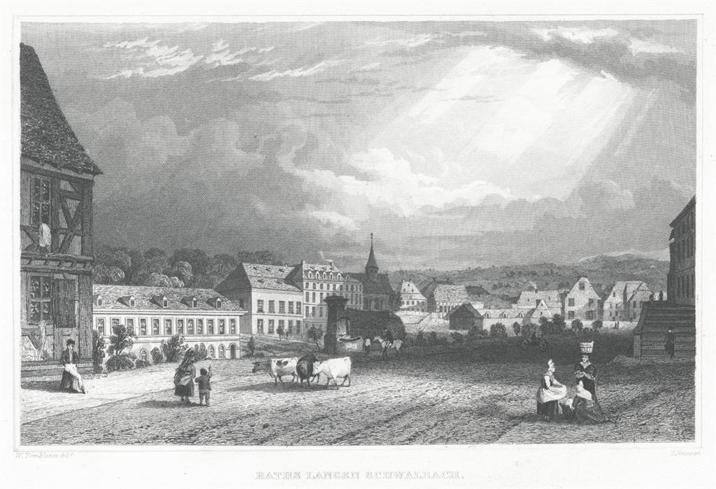 Langenschwalbach, Tombleson, oceloryt, 1832