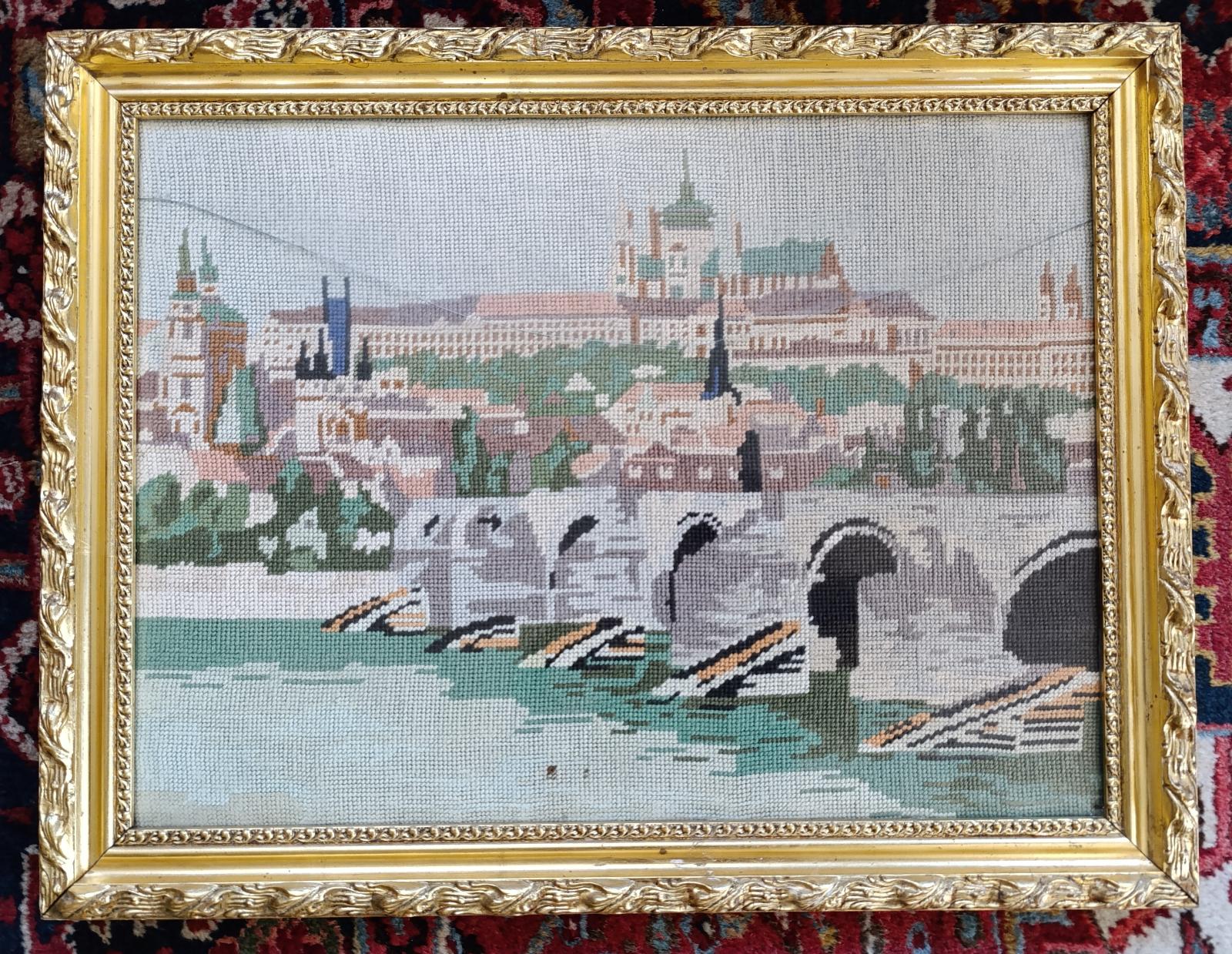 GOBELÍNEK - POHLED NA HRADČANY A KARLŮV MOST