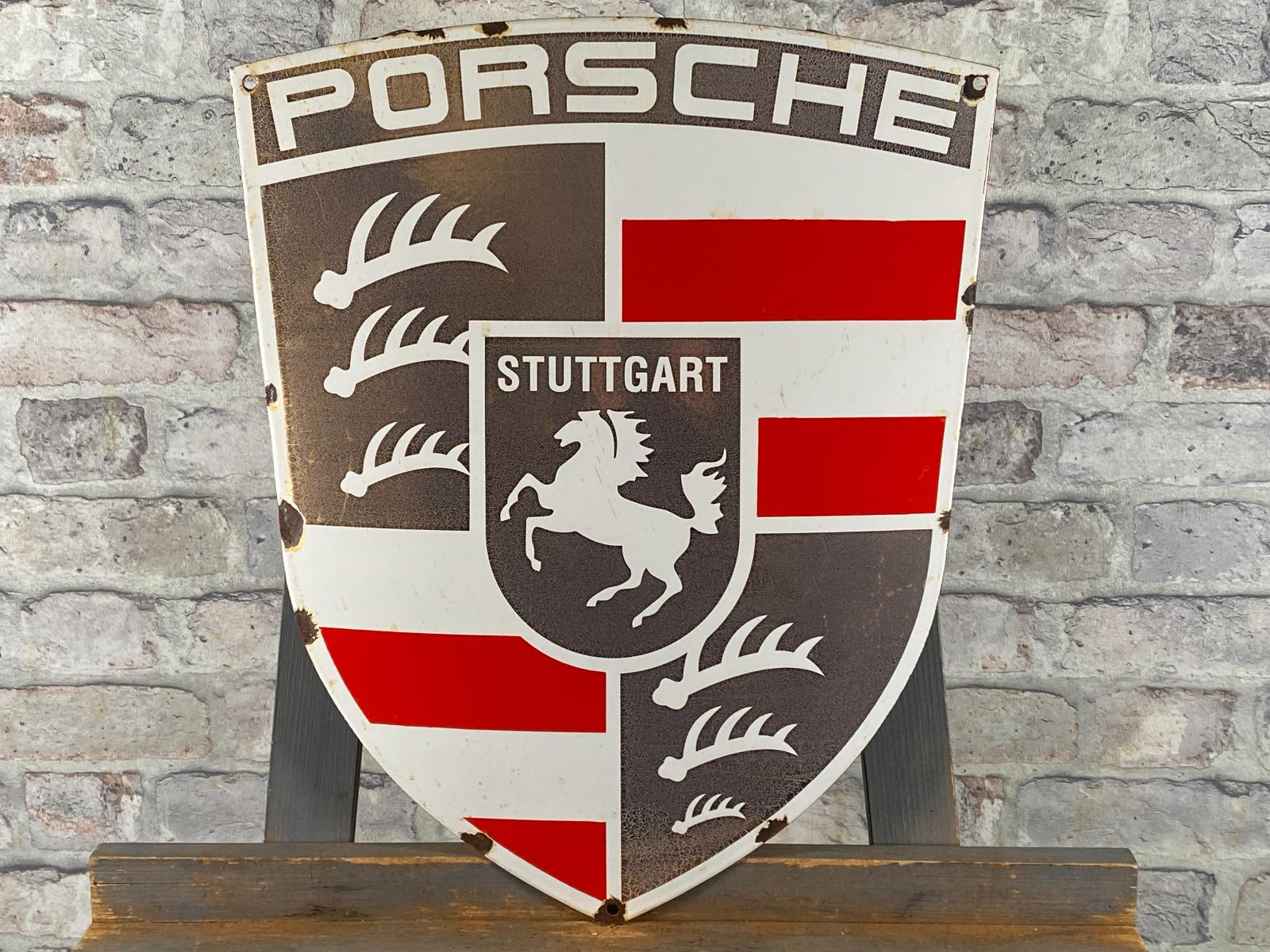PORSCHE STUTTGART, smaltovaná cedule + BONUS*