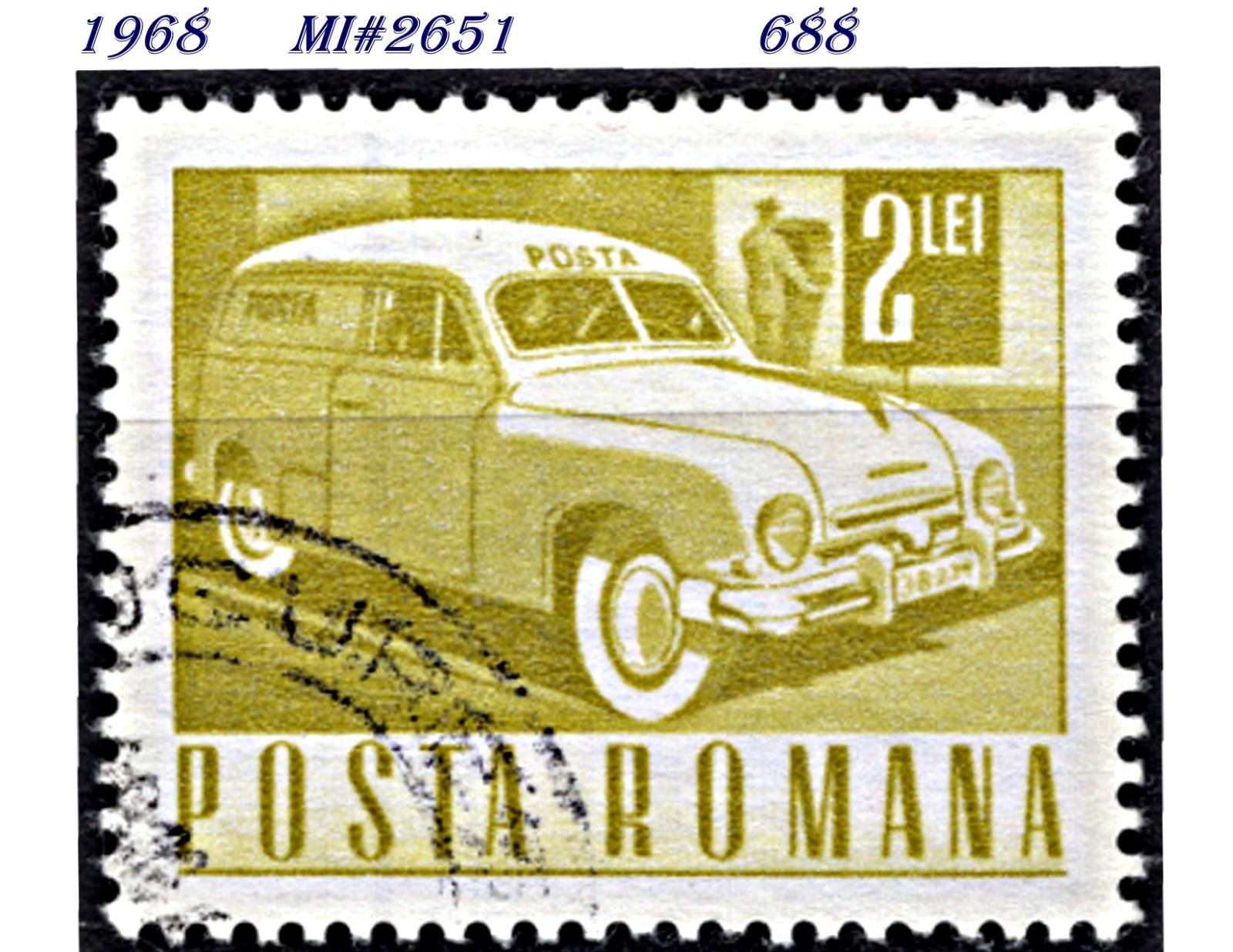 Rumunsko 1968, výběr poštovních schránek, VF