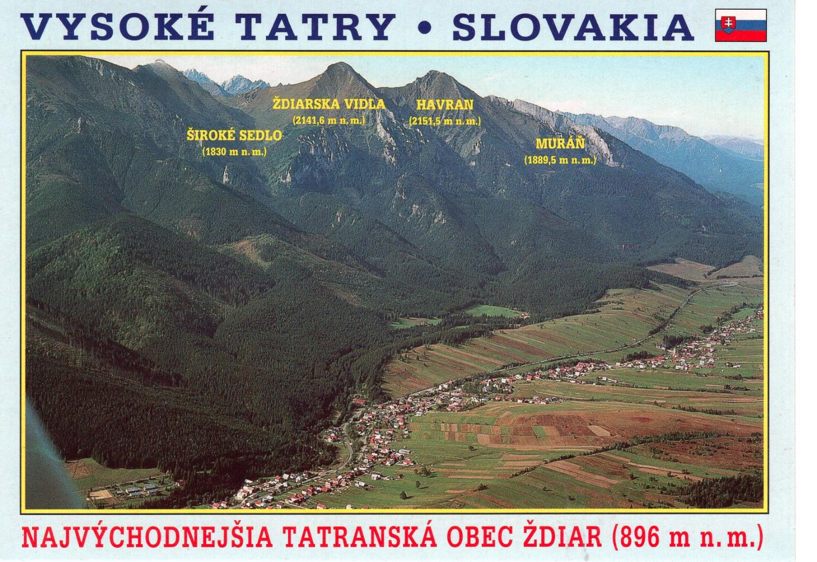 Slovensko pohlednice Ždiar neprošla poštou