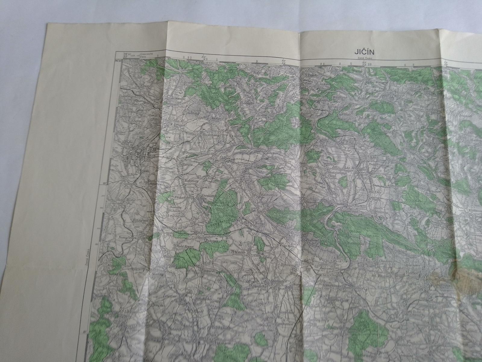 Jičín - vojenská mapa