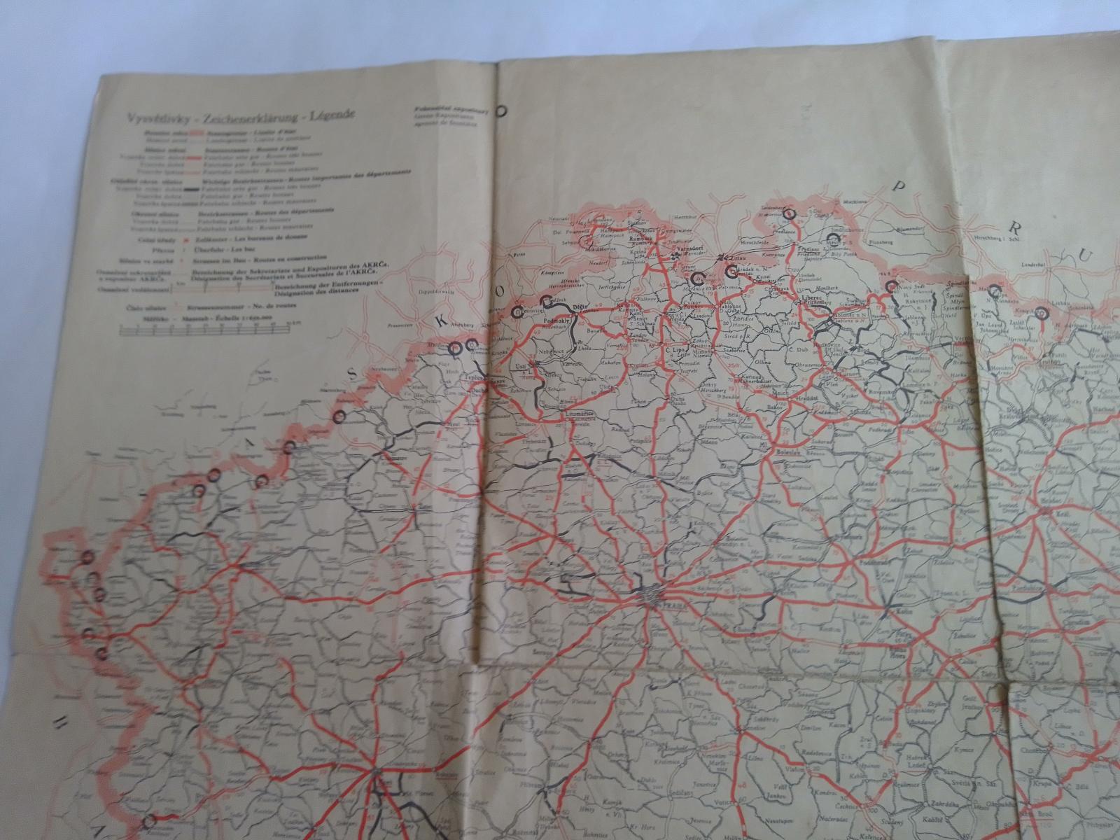 Mapa o stavu čs. silnic