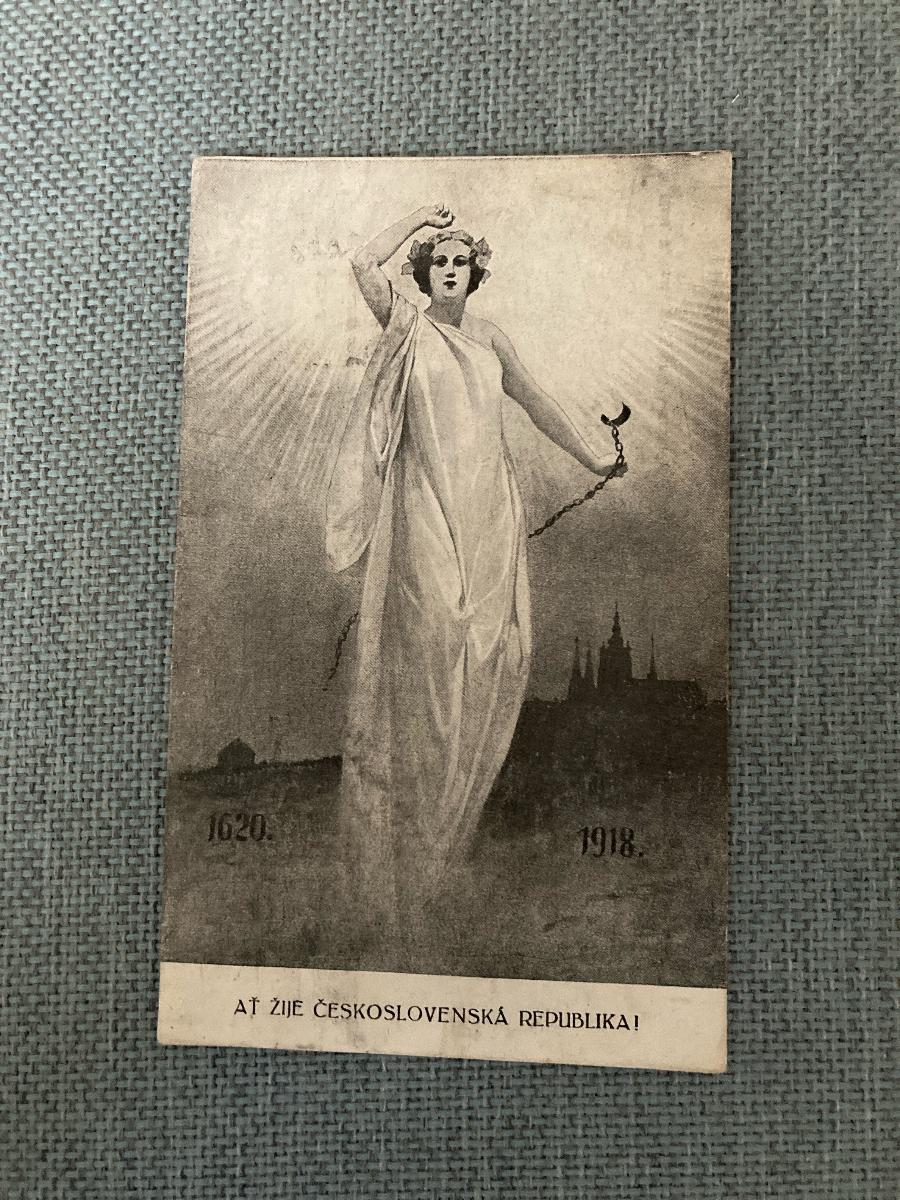 První republika pohlednice – Vznik Československa (8. 11. 1918)