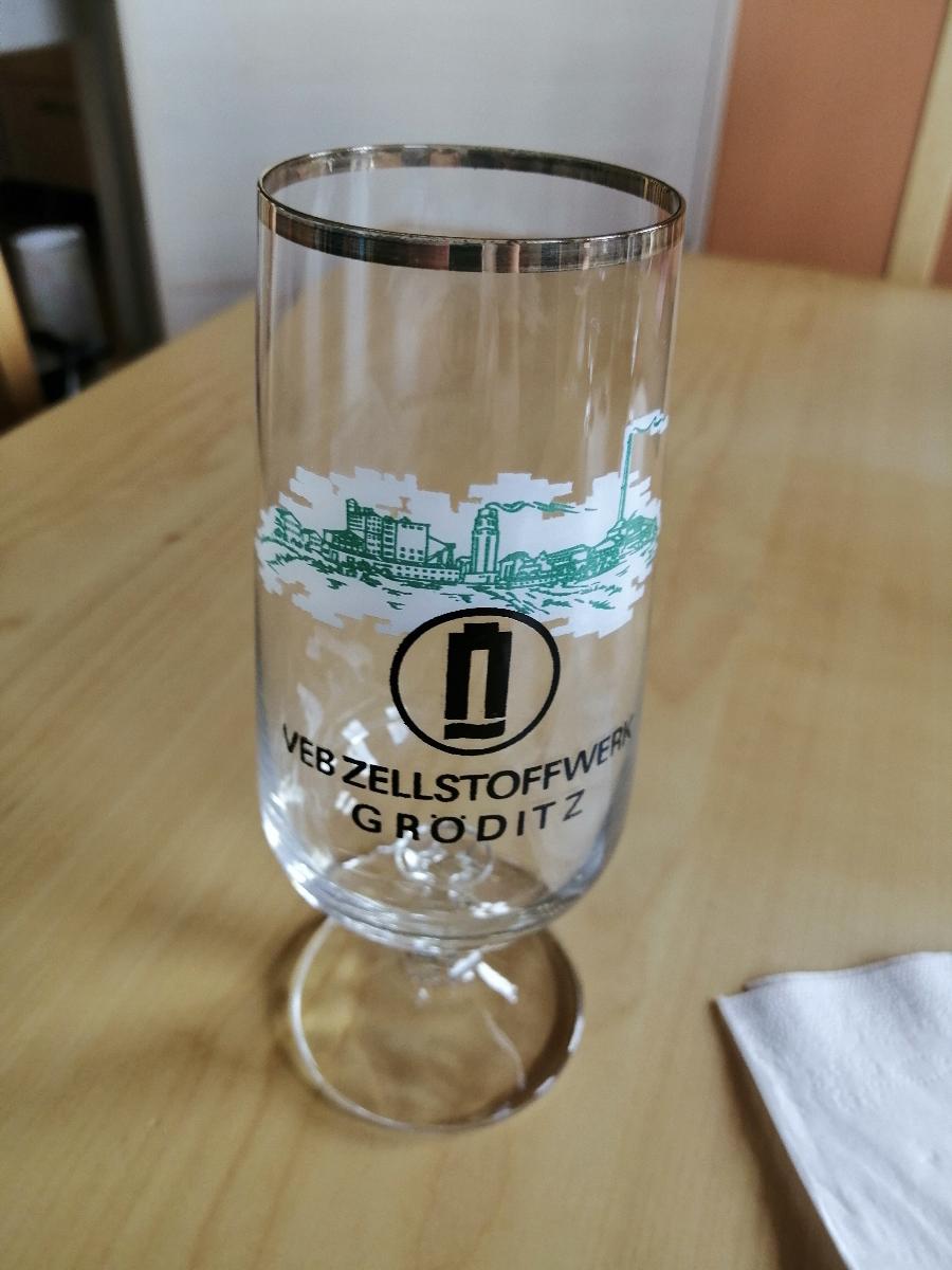 Sklenička sběratelský kousek - celulózka Gröditz