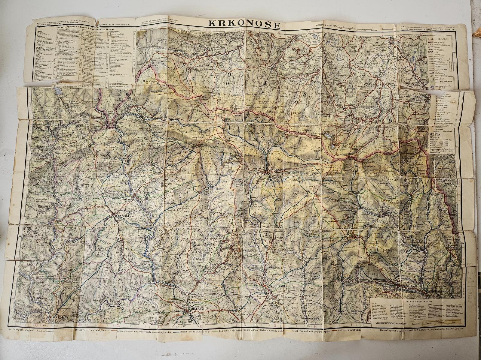 Stará mapa Krkonoše