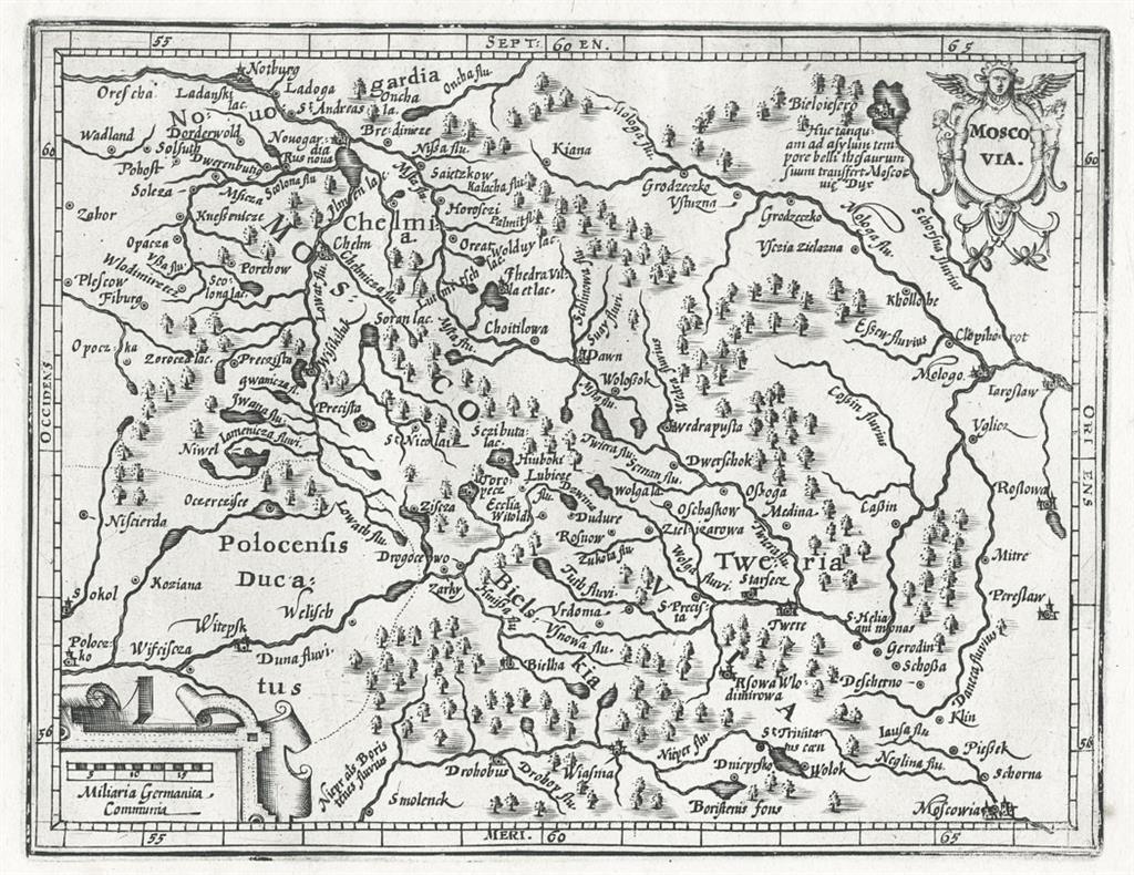Moscovia, Mercator - Hondius, mědiryt, 1609