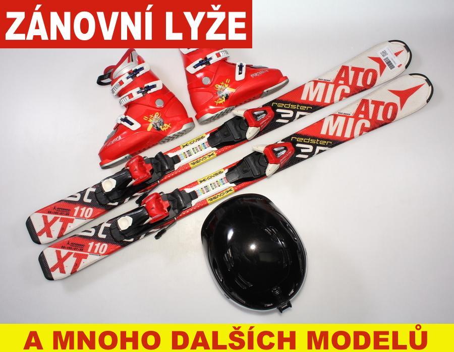 Dětské lyže ATOMIC 110cm +boty Tecnica 33EU +helma
