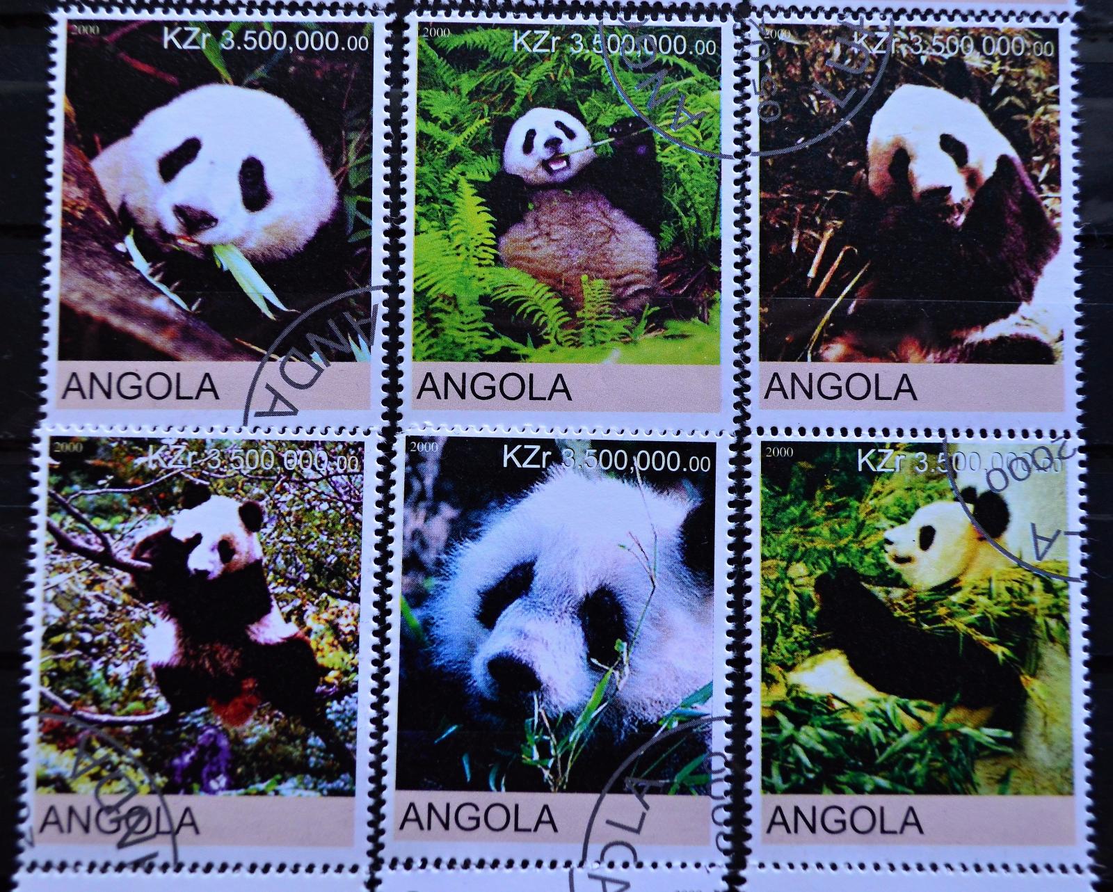 PANDA VELKÁ, kompl.serie ANGOLA, 2000./ B-552B