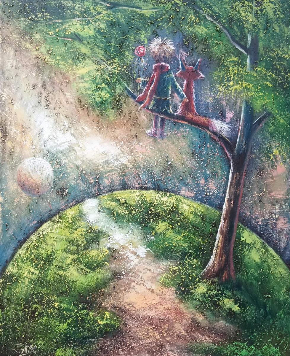Jiří Petr - Malý Princ, 100x80 cm