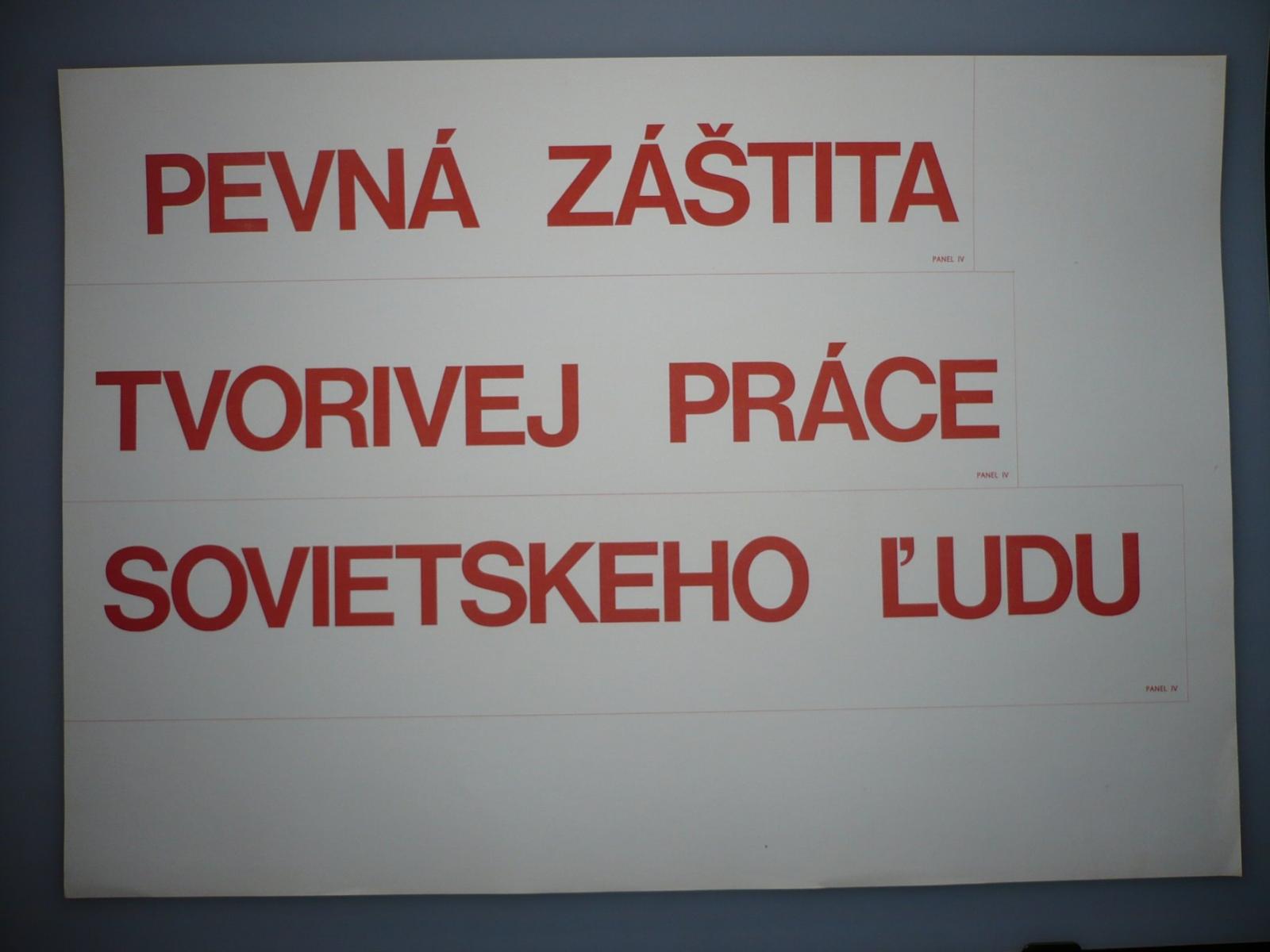 Plakát - Práce Sovětský lid - komunismus, propaganda
