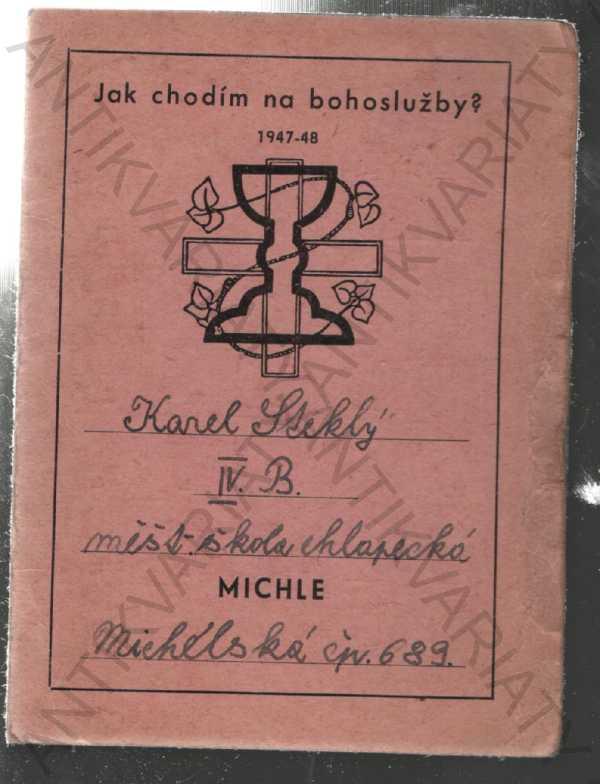 2x (Dětská) návštěvní knížka bohoslužeb 1943