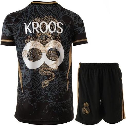 Dětský dres PraiseLight R. Madrid Kroos 8 Infinity Forever Retro Black