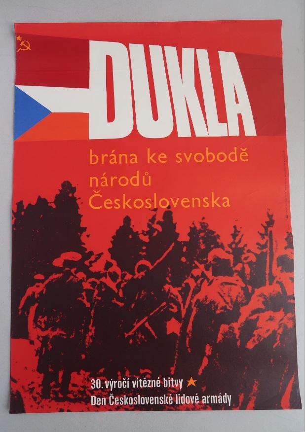 Plakát - Dukla - den armády - komunismus, propaganda