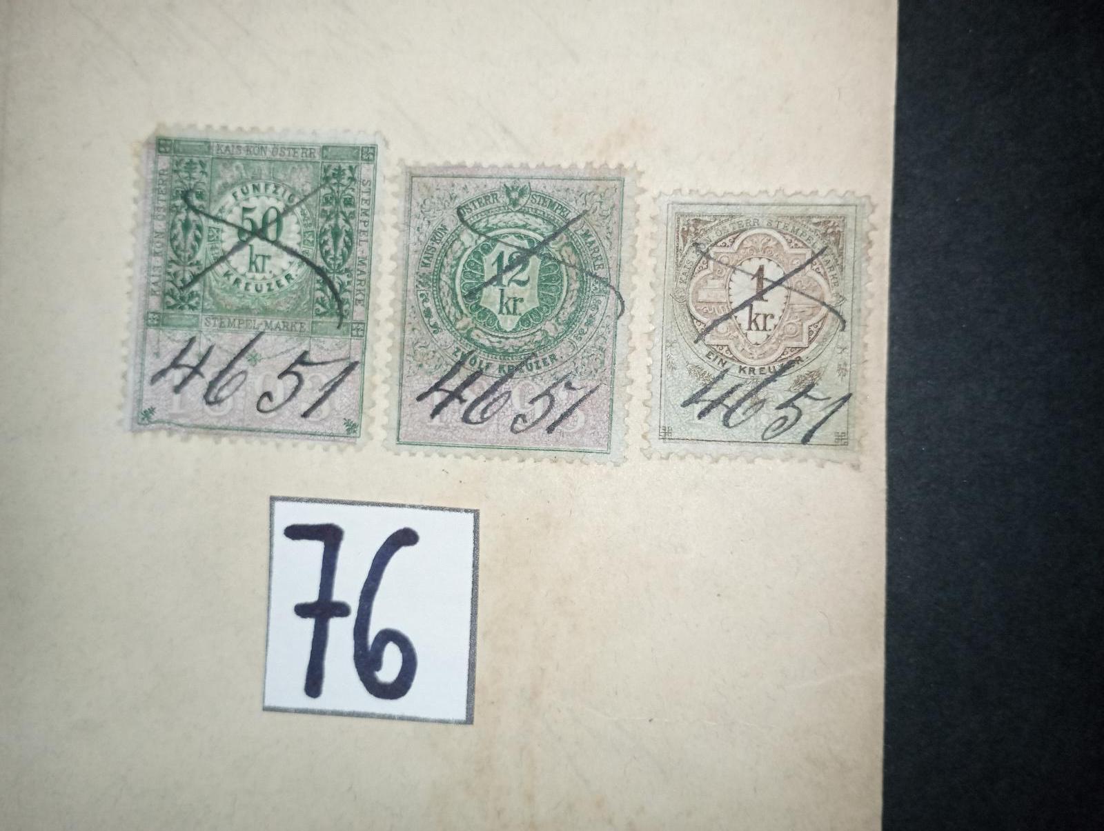 RAKOUSKO-UHERSKO-doklad č. 76 za 1,-Kč
