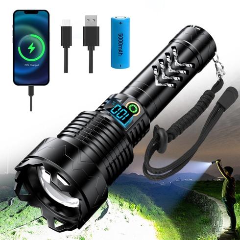 LED svítilna Sidark 50000 lm černá