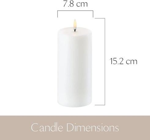 Svíčka UYUNI bezplamenná bílá LED 3D