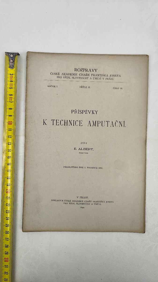 Starožitné rozpravy - Albert - K technice apmutační - 1892
